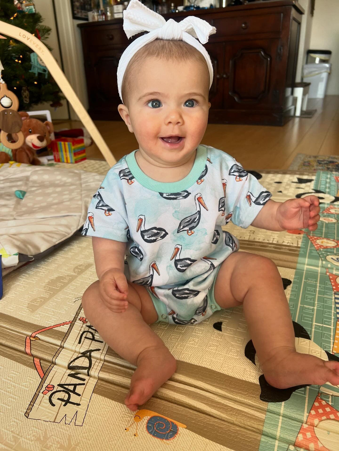 Pelican Blue Romper - Tuck & Char Co.