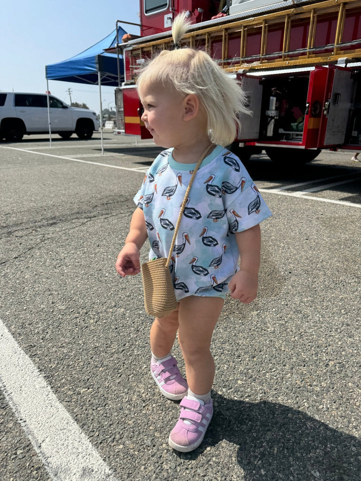 Pelican Blue Romper - Tuck & Char Co.