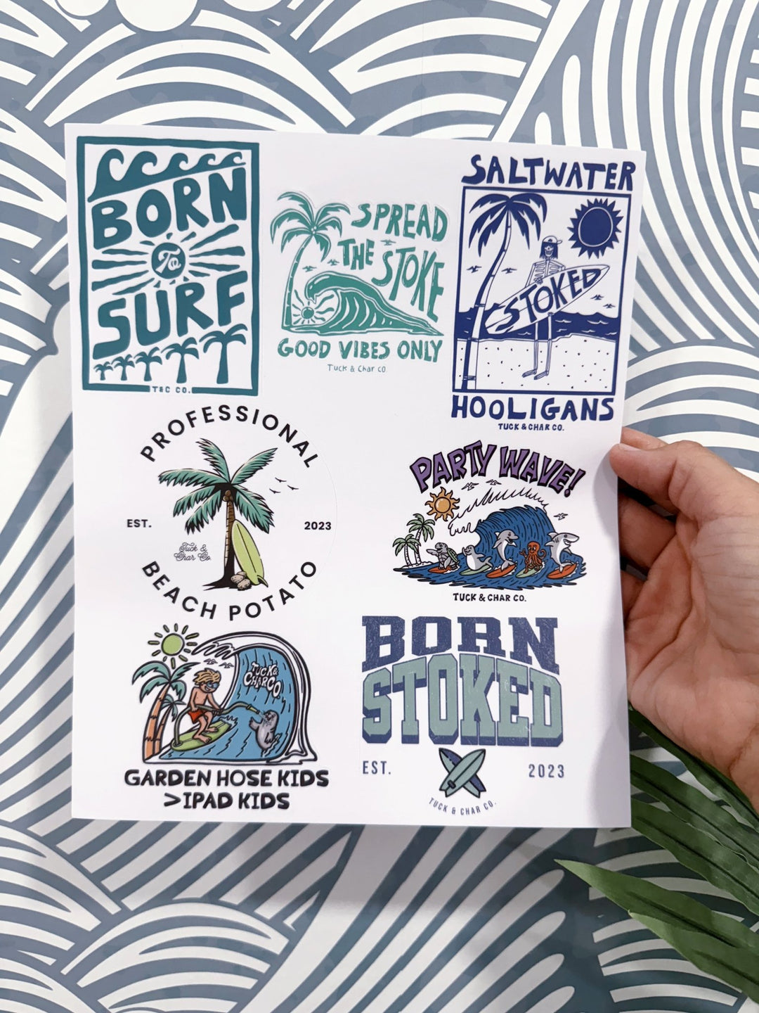 Rad Matte Sticker Sheet – Premium Surf & Skate Stickers - Tuck & Char Co.