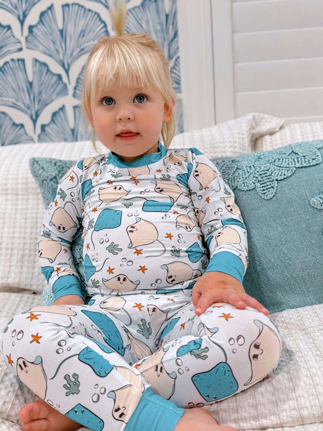 Resting Rays Stingray Kids PJ Two - Piece - Tuck & Char Co.