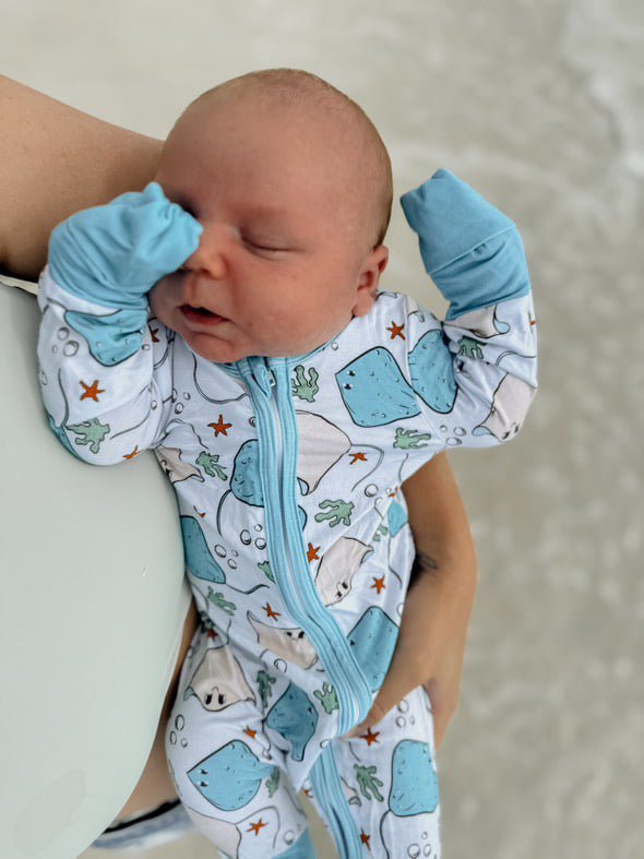 Resting Rays Stingray Kids PJ Zipper - Tuck & Char Co.