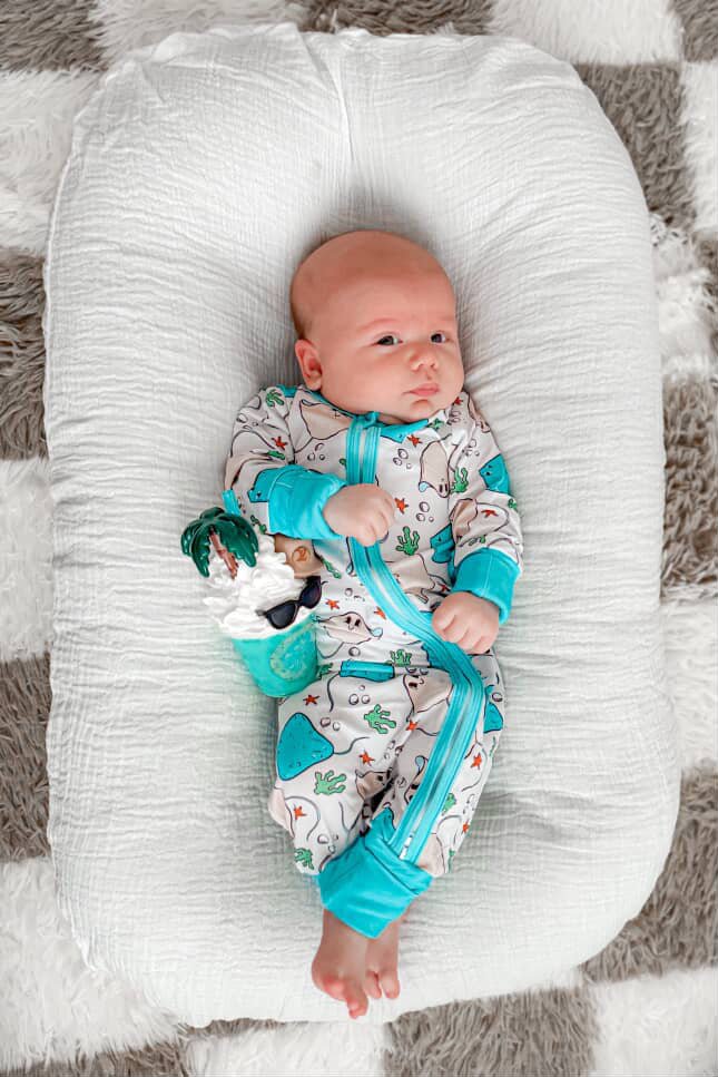 Resting Rays Stingray Kids PJ Zipper - Tuck & Char Co.