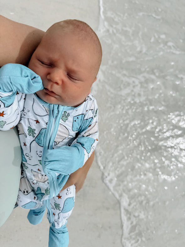 Resting Rays Stingray Kids PJ Zipper - Tuck & Char Co.