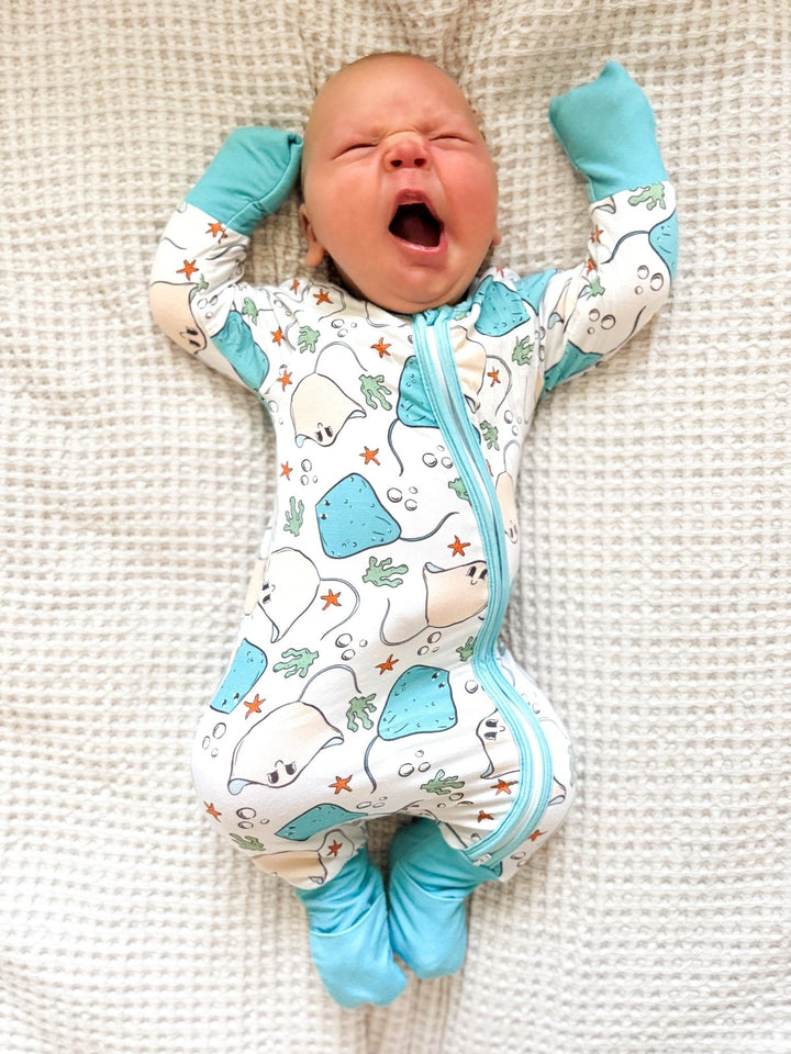 Resting Rays Stingray Kids PJ Zipper - Tuck & Char Co.
