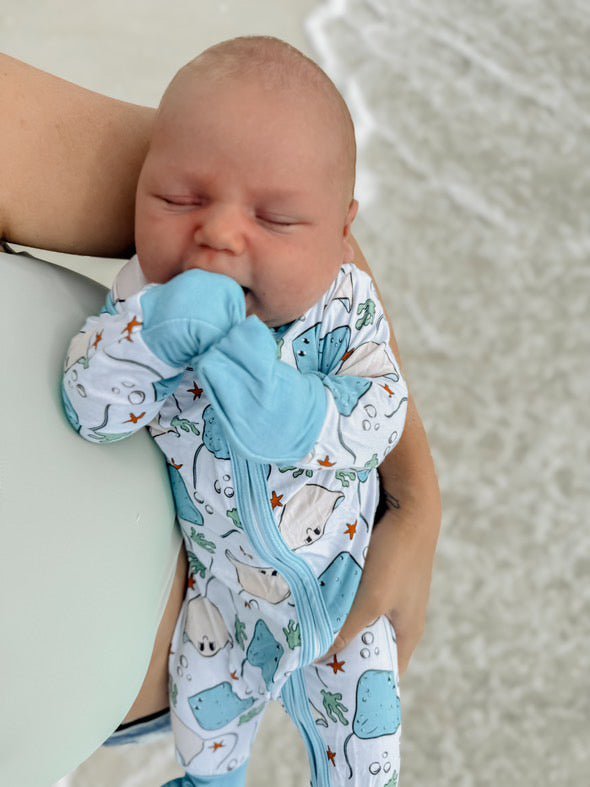 Resting Rays Stingray Kids PJ Zipper - Tuck & Char Co.