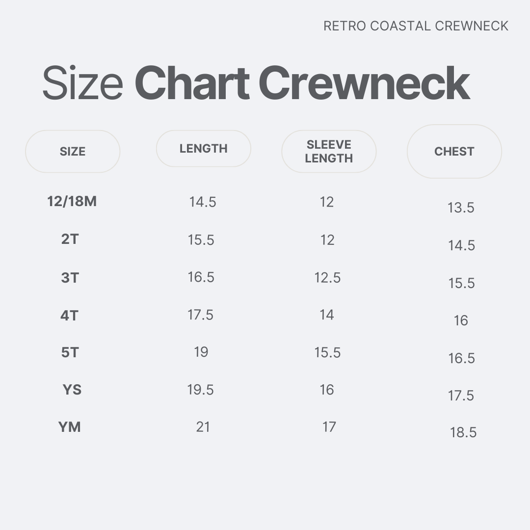 Boys Retro Coastal Surf Club Crewneck – Blue