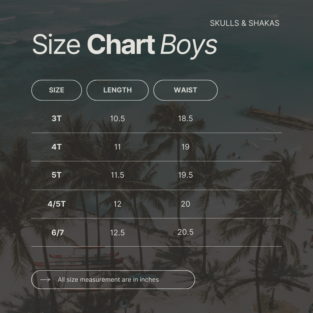 Shakas & Skulls Boys Boardies - Tuck & Char Co.