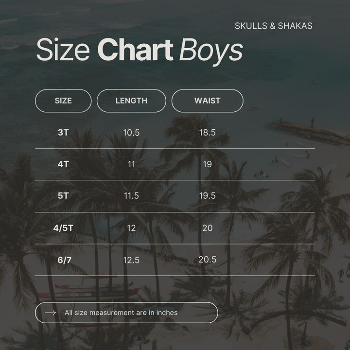 Shakas & Skulls Boys Boardies - Tuck & Char Co.