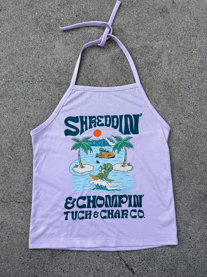 Shreddin' & Chompin' Halter Top - Lavender - Tuck & Char Co.