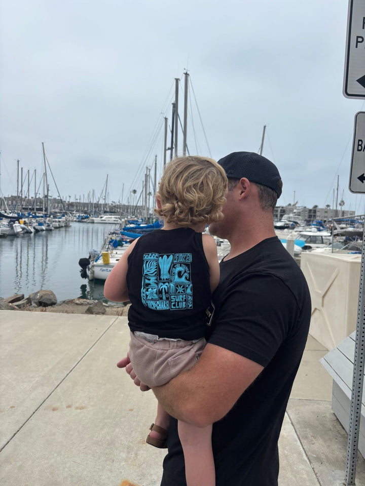 Surf Club Black Tank Top - Limited Edition - Tuck & Char Co.