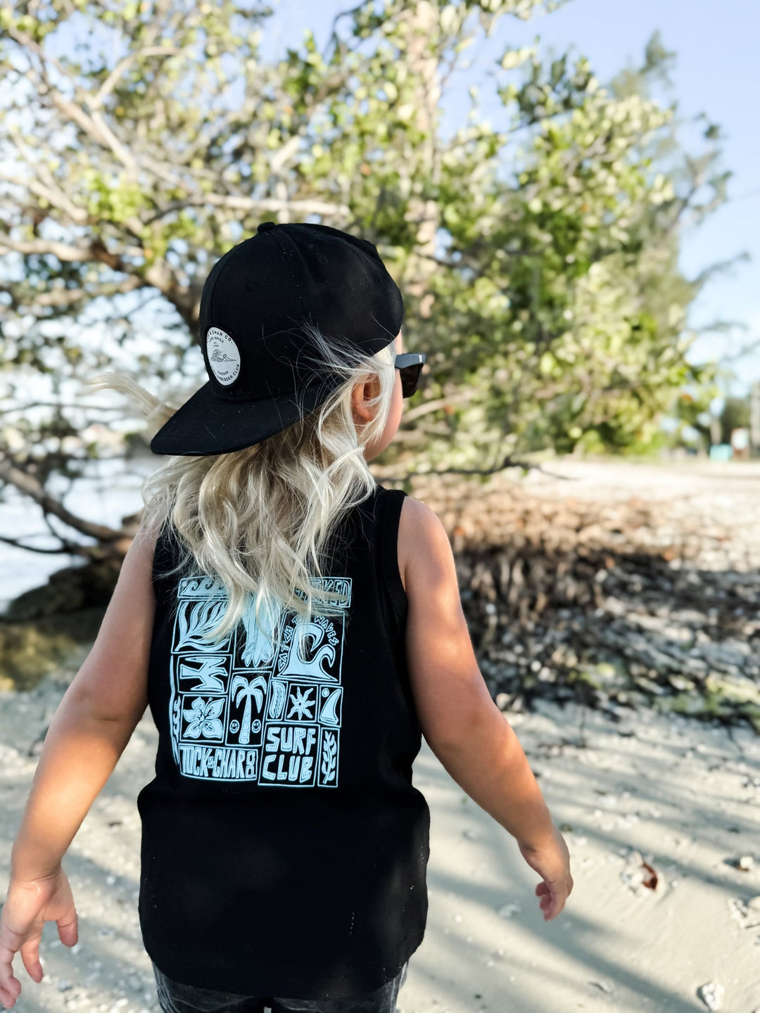 Surf Club Black Tank Top - Limited Edition - Tuck & Char Co.