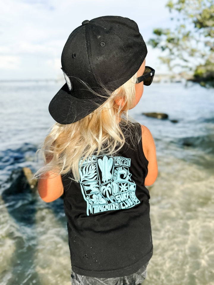 Surf Club Black Tank Top - Limited Edition - Tuck & Char Co.