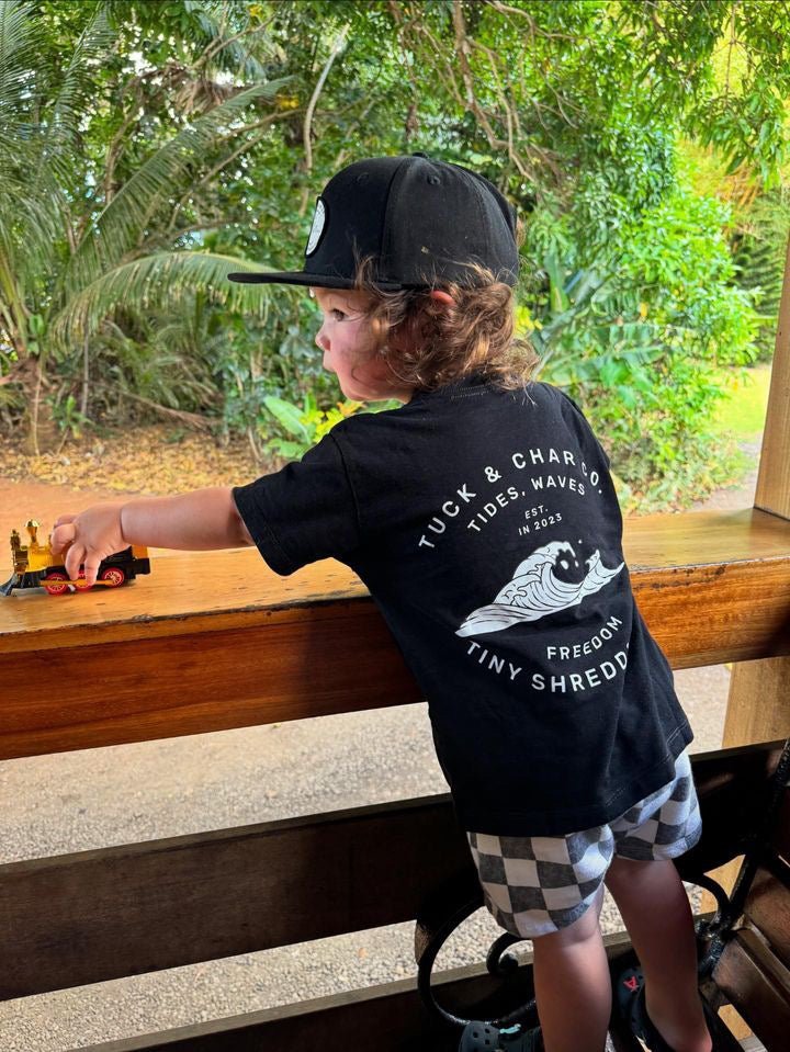 Tiny Shredder Club Snapback - Black Youth - Tuck & Char Co.