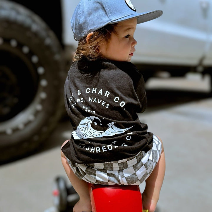 Tiny Shredder Club T-Shirt - Black - Tuck & Char Co.