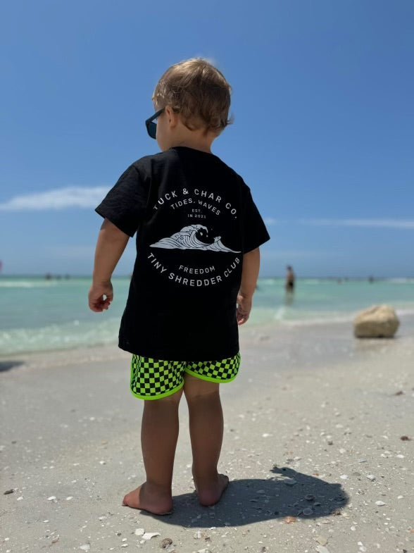 Tiny Shredder Club T-Shirt - Black - Tuck & Char Co.