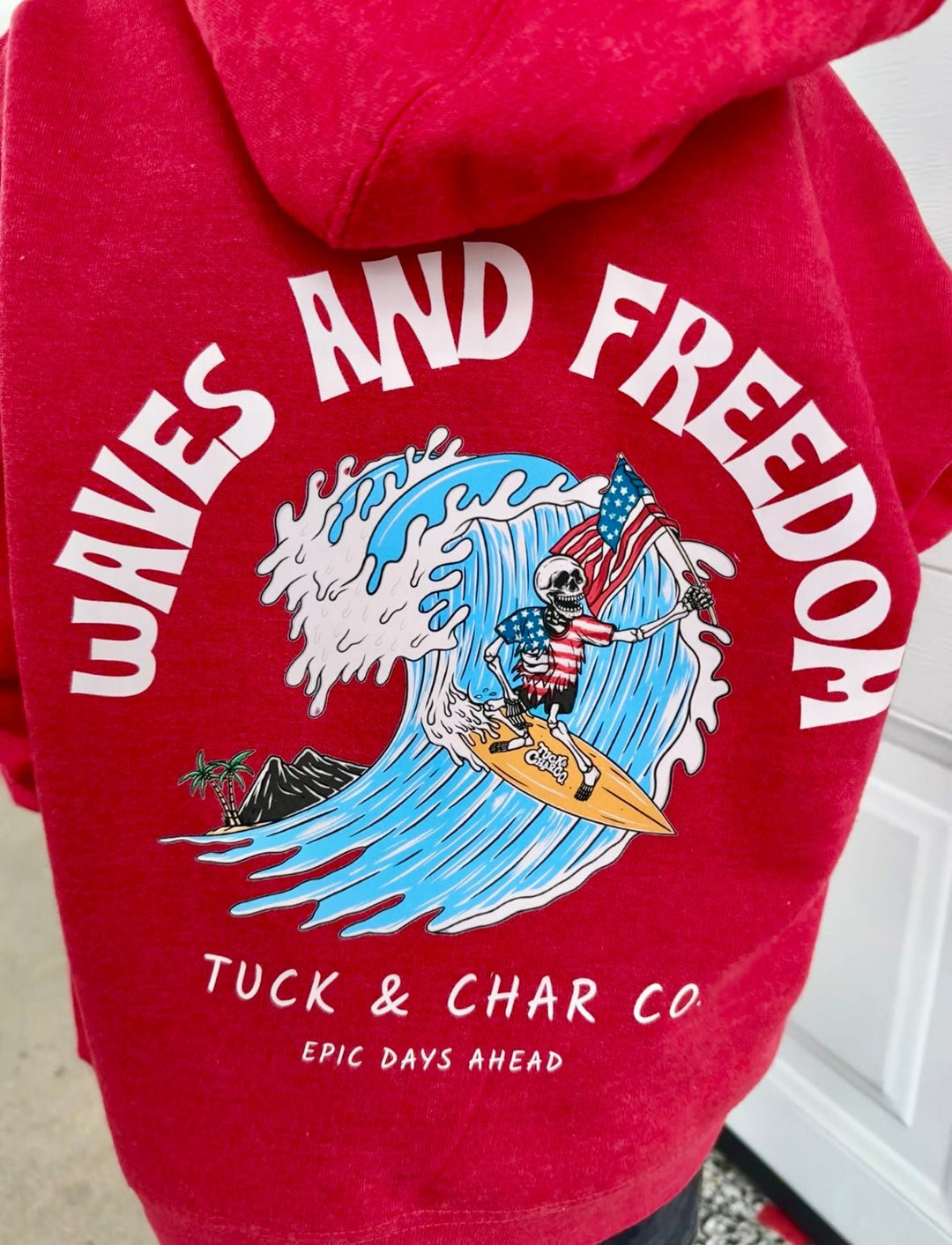 Waves & Freedom Surf Hoodie - Tuck & Char Co.