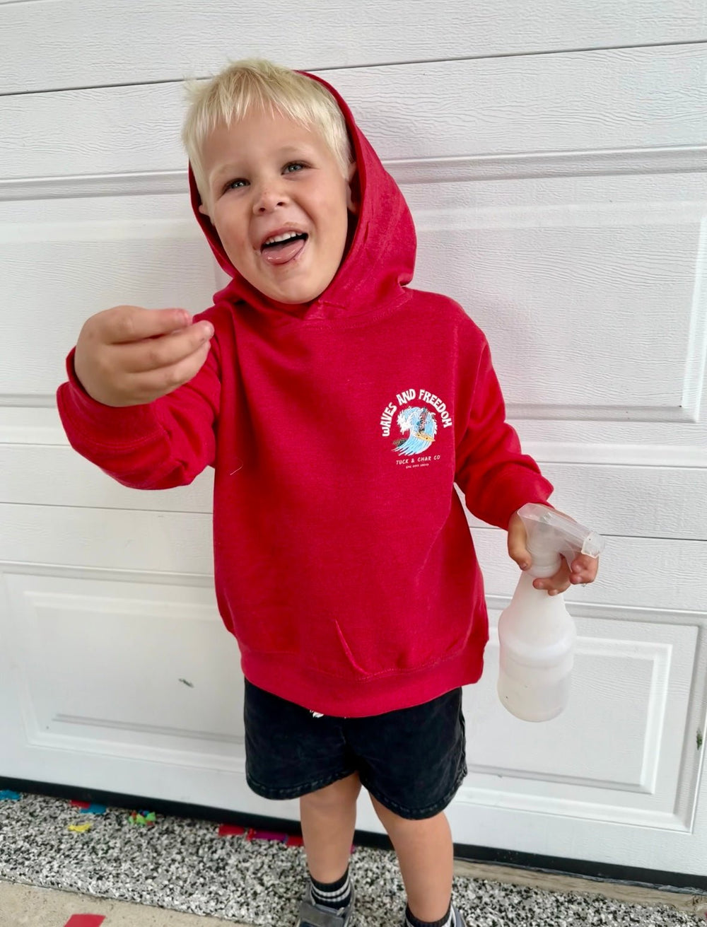 Waves & Freedom Surf Hoodie - Tuck & Char Co.