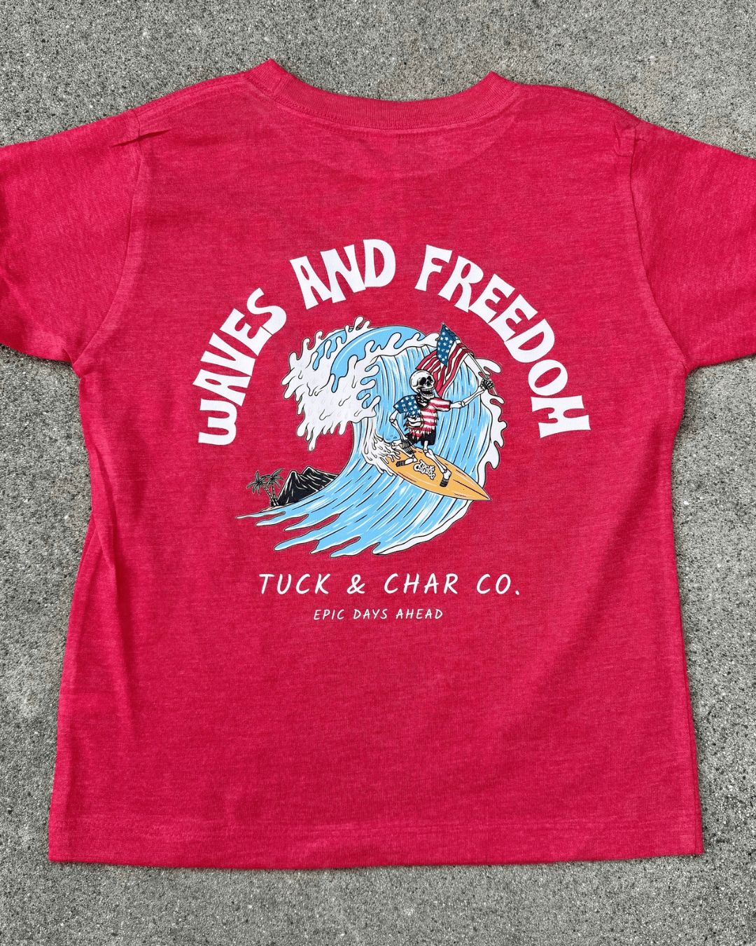 Waves & Freedom T-Shirt - Tuck & Char Co.