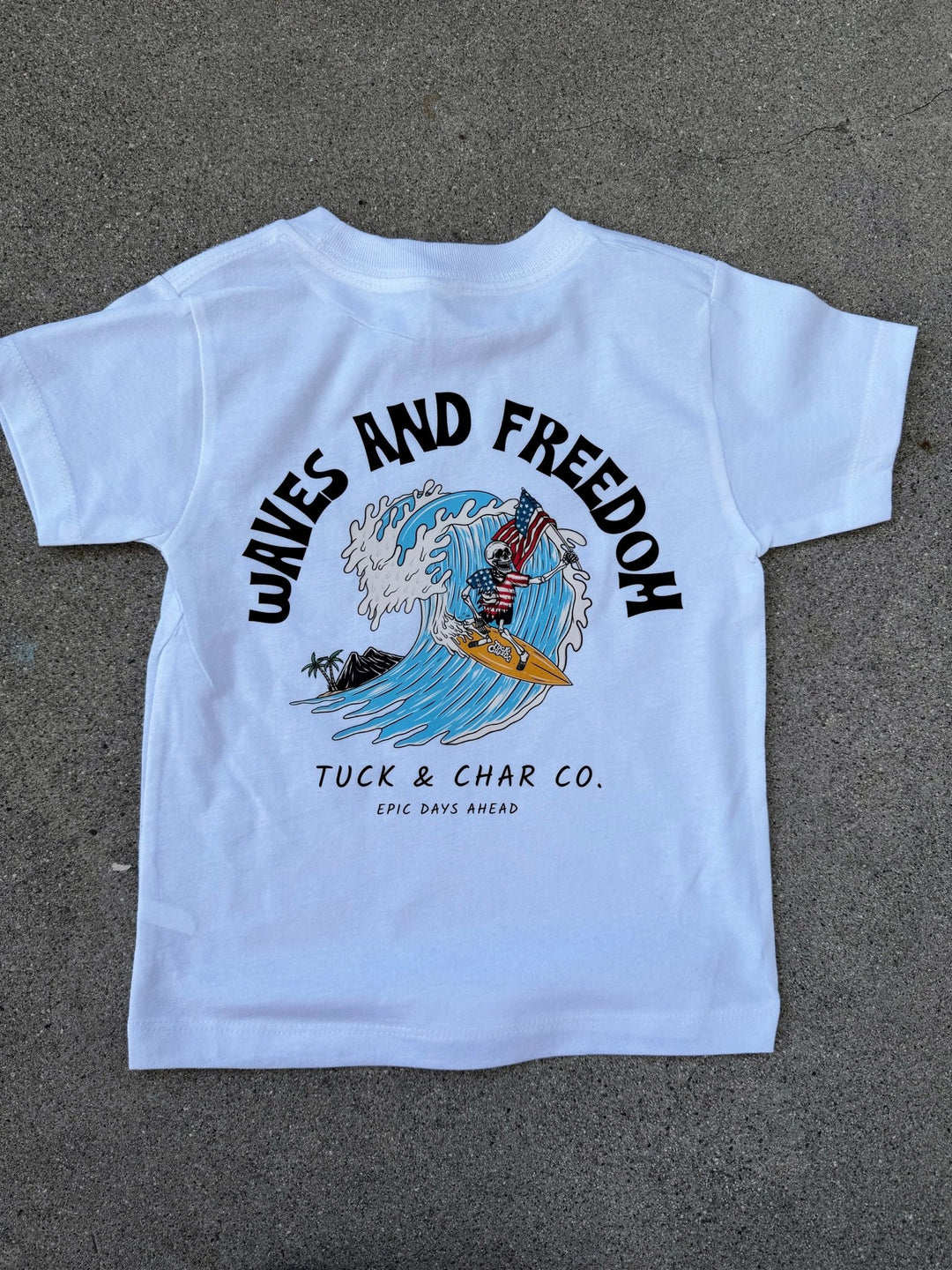 Waves & Freedom T-Shirt - Tuck & Char Co.