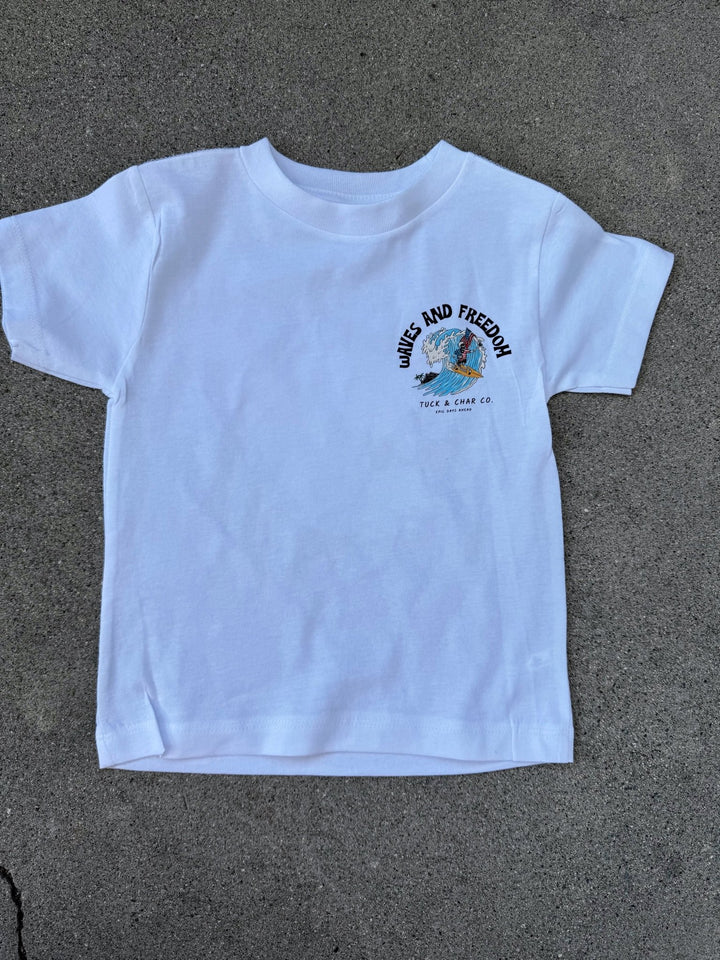 Waves & Freedom T-Shirt - Tuck & Char Co.