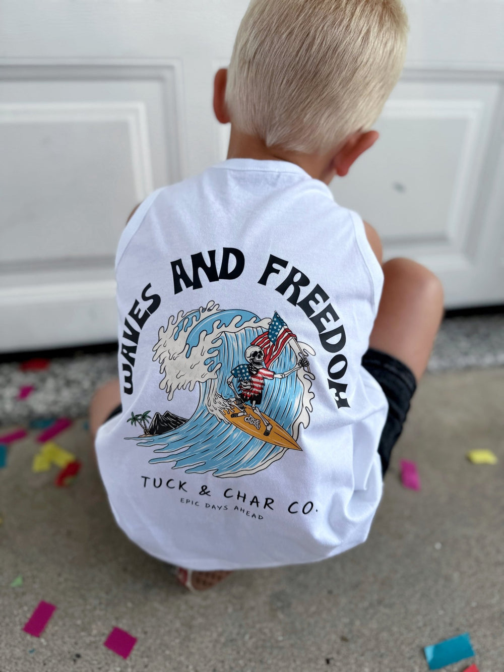 Waves & Freedom Tank Top - Tuck & Char Co.