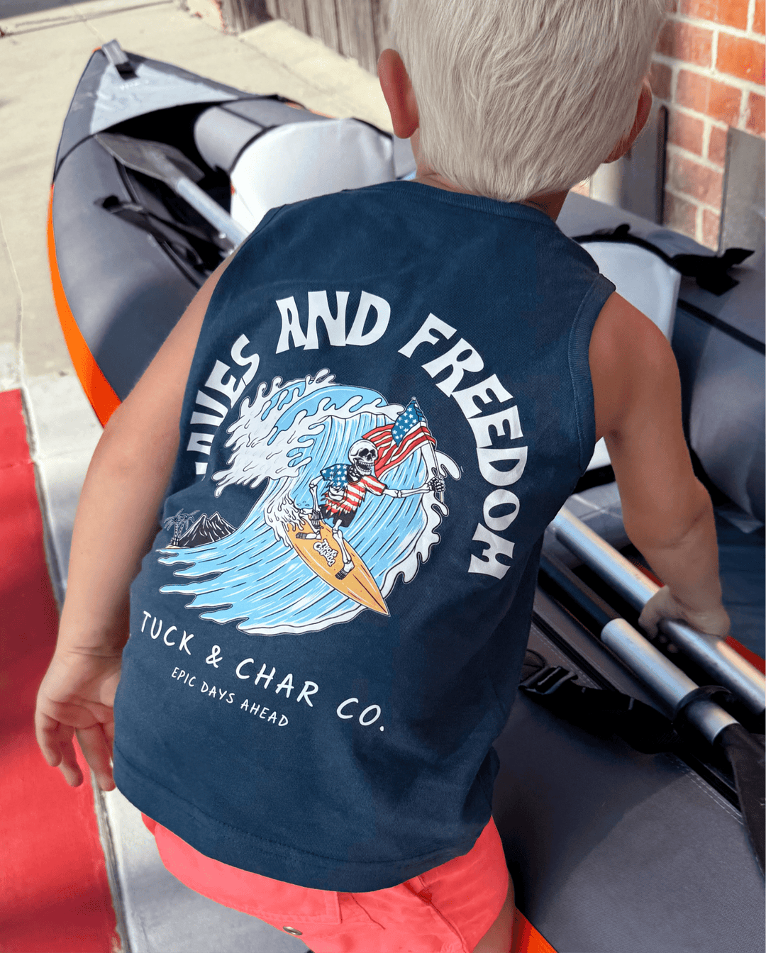 Waves & Freedom Tank Top - Tuck & Char Co.