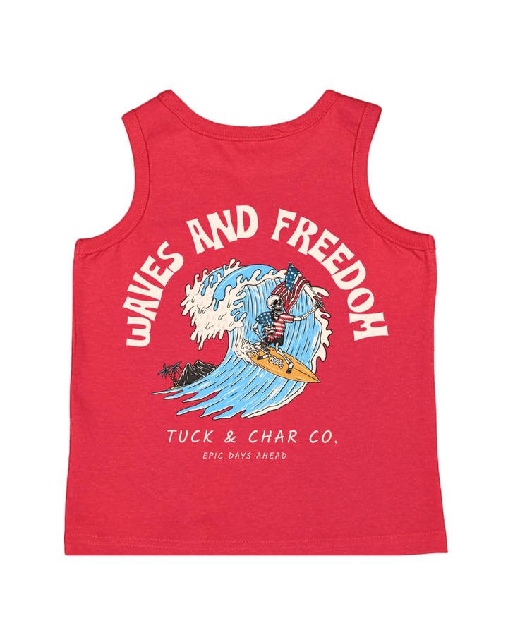Waves & Freedom Tank Top - Tuck & Char Co.