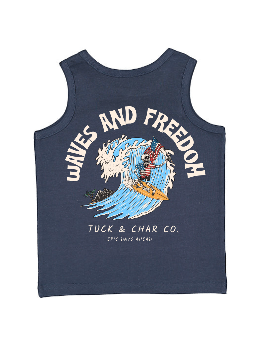 Waves & Freedom Tank Top - Tuck & Char Co.
