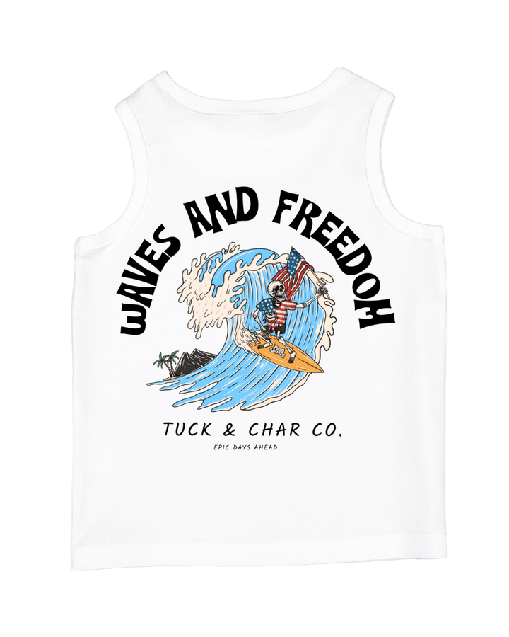 Waves & Freedom Tank Top - Tuck & Char Co.