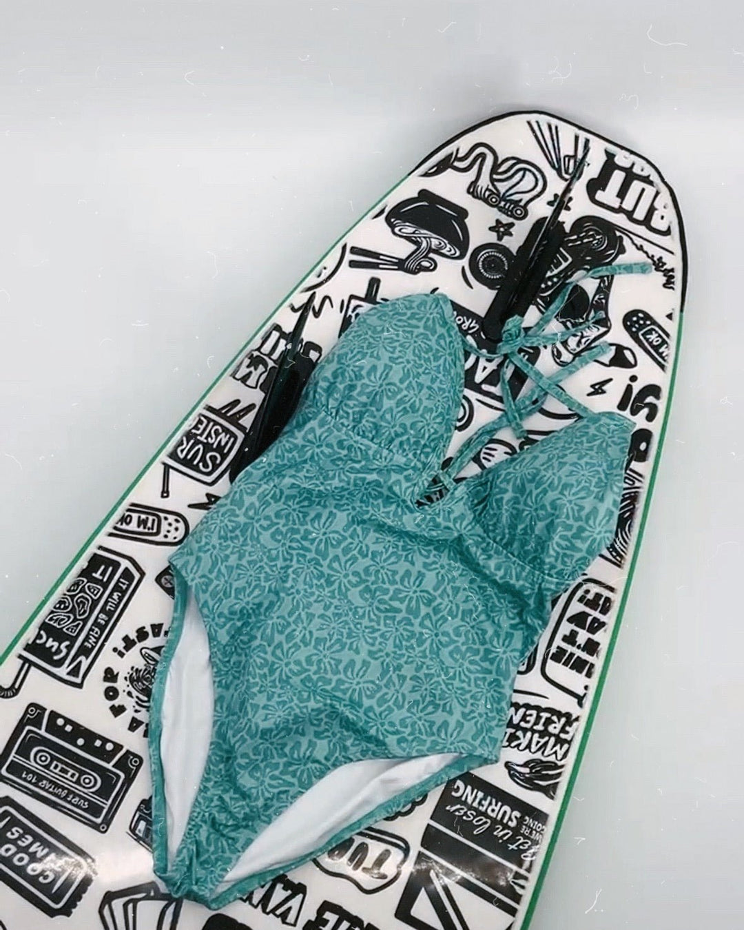 Womens Hawaiian Blue One Piece (defective) - Tuck & Char Co.